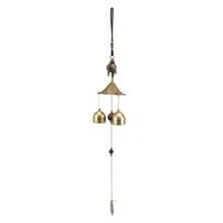 Elephant Wind Chimes Good Luck Chinese Style Temple Roofs Copper Wind Chimes with Crisp Music for