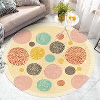 Animacinis apvalus kilimas miegamajam, kompiuterio sukamosios kėdės kilimėlis, vaiko kambarys, darbo stalas, grindų kilimėlis, tylus Diameter 100cm