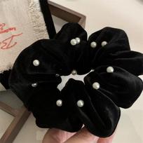 1 Pcs Fashion Simple Flocking Black Pearl Headbands Women Girls Party Hair Accessories