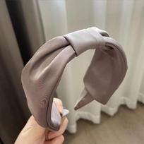 PROLY Fashion Women Headband Wide Side Elegant Hairband Center Knot Turban Adult Solid Color Headwear Autumn Hair Accessories
