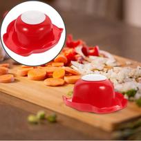 Professional Slicer Holder Kitchen Fruit Vegetable Tools Food Safety Holder Wear Resistant Hand Protector Grater Holder Plastic raudona