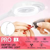 220V-240V 120 LED Pro 8X Diopter Magnifying Floor Lamp Magnifier Glass Cold Len Facial Light Beauty Salon Nail