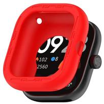 Silikoninis dėklo dėklas, skirtas Redmi Watch 4 Smart Watch dėklas Minkštas TPU apsauginis buferio apsauginis apvalkalas, skirtas Xiaomi Redmi Watch4 For Redmi Watch 4 raudona