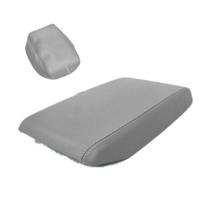 Console Lid Armrest Cover Fits For Toyota Highlander 2008-2013 Gray Leather gray