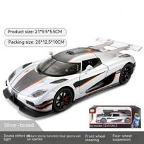 1/24 Scale Simulation Koenigsegg ONE1 Supercar Alloy Model, Boy Toy with Sound and Lighting, Suitable for Indoor Ornaments, Holiday Gifts