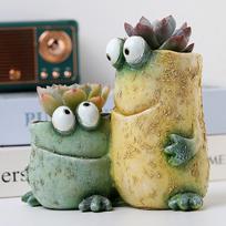 Decompression Expression Resin Crafts Creative Funny Expression Succulent Home Garden Flower Pot Ornaments One Size