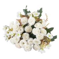Simulated Flowers Bunch Real Touch No Withering Fake Flowers Centerpiece kreminė