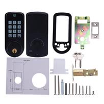 Smart Lock Keyless Entry Door Lock Password Mechanical Key 2 Unlocking Methods Automatic Electronic black