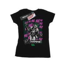 DC Comics Womens/Ladies Justice League Joker Die Laughing Cotton T-Shirt XXL juoda