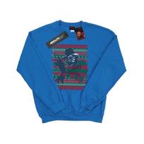 A Nightmare On Elm Street Mens Christmas Fair Isle Sweatshirt M karališkos mėlynos spalvos