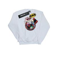 DC Comics Womens/Ladies Harley Quinn Joker Patch Sweatshirt M balta