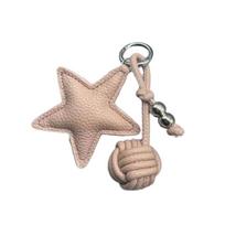 Fashionable PU Leather Star Keychain Pentagrams Pendant for Backpacks or Phones Trendy Women Purse Bag Accessory A