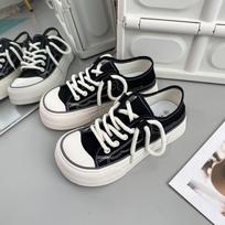 Retro Hong Kong style chic mango head platform canvas shoes women's niche design sense Korean version versatile board shoes 1126 35