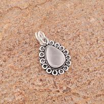 Natural Selenite New Engagement Gift Sisters Day Pendant 925 Sterling Silver PP-26-38