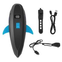 Kids Bicycle Shark Horn Light Waterproof USB Rechargeable 120dB High Decibels 400 mėlyna