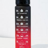 Gradient 1000ML Pop-up TRITAN Sports Water Bottle with Scale and Straw Above 1L