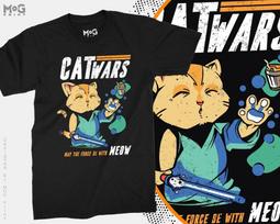 Cat Wars Funny Star Wars Inspired Parody T-shirt Kitten Cats Lover Gift - Unisex S