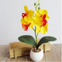 Four Butterfly Orchid Meaty Plant Bonsai Creative Flower Arranging Accessories geltona