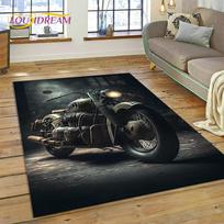 Motokroso Modernus retro Motociklo Kilimas Kilimėlis Miegamajam Svetainei Namų Sofos Dekoravimui, Vaikų Žaidimų Didelis Dekoratyvinis Grindų Kilimėlis 40x60cm( 15x23in )