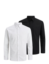 Jack & Jones - Jjjoe Shirt Ls 2 Pack Mp - Verslo marškiniai - Juoda