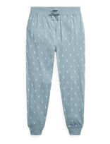 Polo Ralph Lauren - Allover Pony Cotton Jersey Sleep Jogger - Kelnės - Mėlyna
