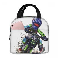 Motocross Dirt Bike Studios MX Rider 35 Insulated Lunch Bag for Women Kids Portable Food Boxes Thermal Lunch Box Tote One Size