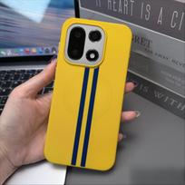 Case For Oneplus 15 15T Personalized Dual-line High-end Business Matte Anti-slip Magnetic Cover For Oneplus15 Shockproof Funda OnePlus 15 geltona