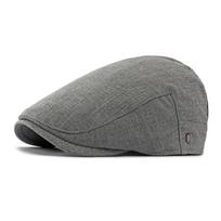 Summer Hat Men's Forward Cap British Vintage Beret Paintsman's Cap tamsiai pilka spalva