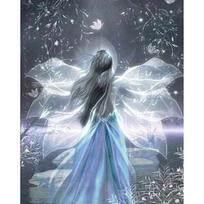 Diamond Painting Beautiful Fairy Round Rhinestone Picture Cross Stitch Kits Diy Diamond Embroidery 20X30CM gray