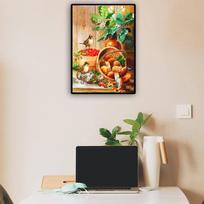 Deimantinis paveikslas kryželiu Siuvinėjimas Grybų Deimantinis Siuvinėjimas Visas komplektas apvalūs kalnų krištolo akmenys deimantinis paveikslėlis 20X30CM beige