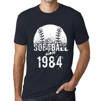 Men’s Vintage Tee Shirt Graphic T Shirt Softball Since 1984 Navy XS bedugnė