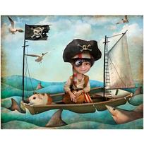 Full 5D Diy Diamond Painting cartoon Pirate kid Embroidery Cross Stitch Home Decor Handmade Gift 25x30cm