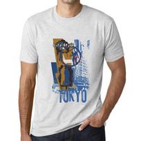 Men’s Vintage Tee Shirt Graphic T Shirt Tokyo Lifestyle Vintage White M baltos spalvos nuo blyksnio
