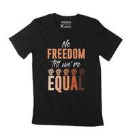 Ultrabasic Vyriški grafiniai marškinėliai „No Freedom tol, kol būsime lygūs“ Juodi „Lives Matter“ BLM marškinėliai XS juoda