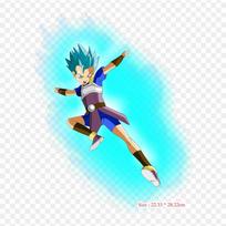 Pleistrai Drabužiams Krepšiui Užlyginami Terminiai Lipdukai Animacinis Vegeta Goku Raštas Plaunamas Terminis Pernešimas blue