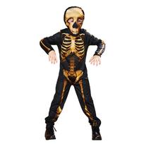 Berniuko Helovino skeletas kombinezonas su kauke juokingas kosplėjus Helovino vakarėlio apranga S black