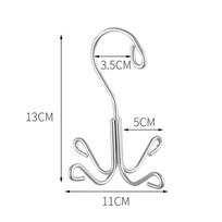 Shoe Rack Towel Hook Stainless Steel Four Claw Hook Coat Rack Scarf Clothes Hook Wardrobe Storage Hook Tool Organizer 1pc black