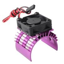 Metalinis 540 bešepetėlis variklio aušintuvas su ventiliatoriumi 1/10 HSP RC automobiliui violetinė