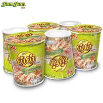 Yum Yum Cup TemTem, Squid with Lime Flavor, 60 g, 6 pcs - Thai Instant Noodle 60 g x 6 pcs