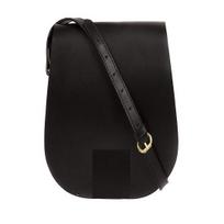 Noora Solid  Black Leather Sling Bag for Women Pack of 1 juoda