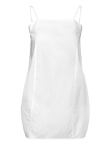 Monki - Tie-Back Twill Mini Dress - Trumpa suknelė - Balta