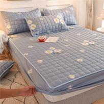 Naujas 100 % medvilninis audinys, storas dygsniuotas čiužinio užvalkalas King Queen patalynės apsauga Hipoalerginis čiužinio antklodė minkšta lovatiesė Mattress Cover 100x200cm mėlyna