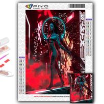 5D „pasidaryk pats“ deimantinis paveikslas „Cyberpunk“ seksualus meninis siuvinėjimas kryželiu visiškai deimantų siuvinėjimo mozaika Full Round 20X30CM black