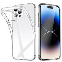 Prabangus skaidrus telefono dėklas, skirtas iPhone 13 12 11 14 Pro Max X XR XS Max 7 6 6S 8 Plus atsparus smūgiams minkštas silikonas permatomas galinis dangtelis iPhone 6S Plus gryna