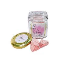 Mini vonios bombų rinkinys Strawberry (12 vnt), Braškių mini bombų vonios putų rinkinys, dušo dėžutė white