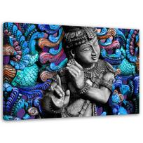 Canvas print, Coloured Buddha Feng shui 60x40 mėlyna