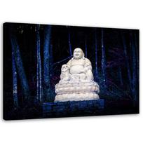 Canvas print, Buddha in the forest 60x40 mėlyna