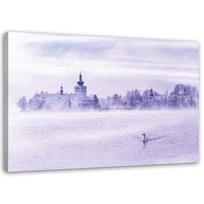 Spaudinys ant drobės Misty Lake 60x40 pilka spalva