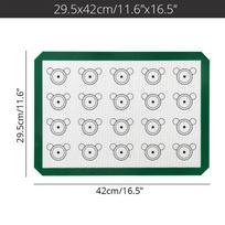 42*29.5cm Macaron Silicone Baking Mat Cookie Pad Rolling Dough Mat Baking Sheet Pastry Pizza Dough Nonstick Maker Kitchen Gadget žalia