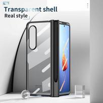 Neslystantis padengtas skaidrus mobiliojo telefono dėklas, skirtas Samsung Galaxy Z Fold4 Sulankstomas 3 Sulenkiamas 3 Sulankstomas 4 2 Sulankstomas 2 Grūdinto stiklo apsauginė plėvelė for Galaxy Z Fold 4 juoda